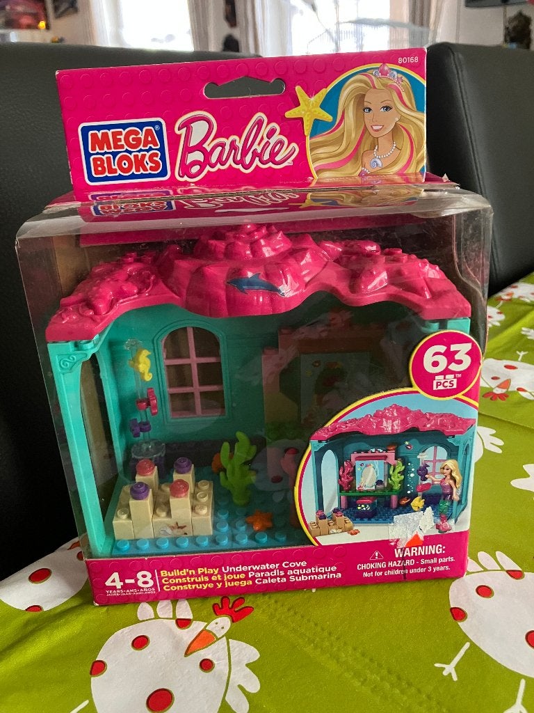 Mega Bloks Barbie onderwater grot, Ophalen of Verzenden, Zo goed als nieuw, Megabloks