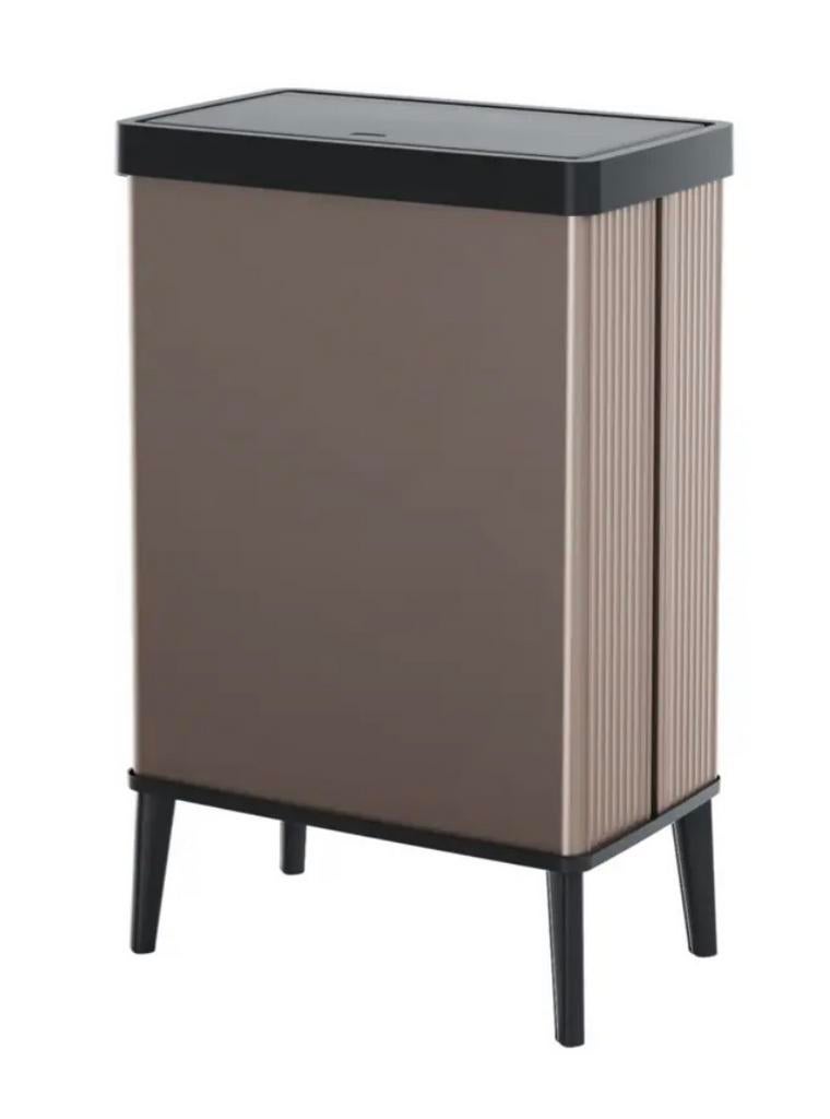 Nieuw: Curver Verto High Prullenbak 54L Push Pearl Rose, Ophalen, Kunststof, Nieuw, 40 liter of meer