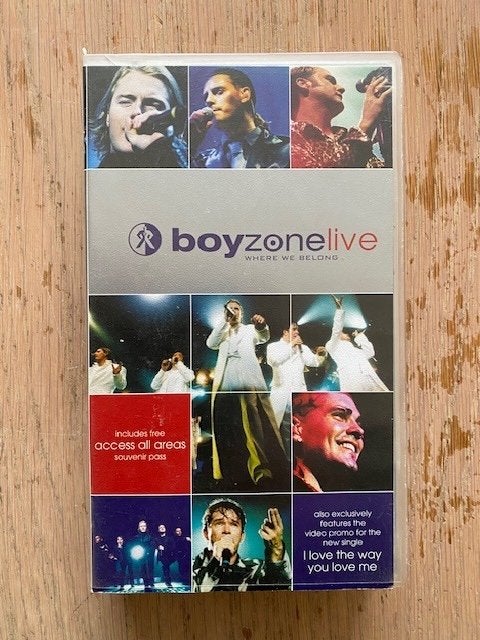 VHS videoband Boyzone live, Alle leeftijden, Ophalen of Verzenden, Zo goed als nieuw, Muziek en Concerten