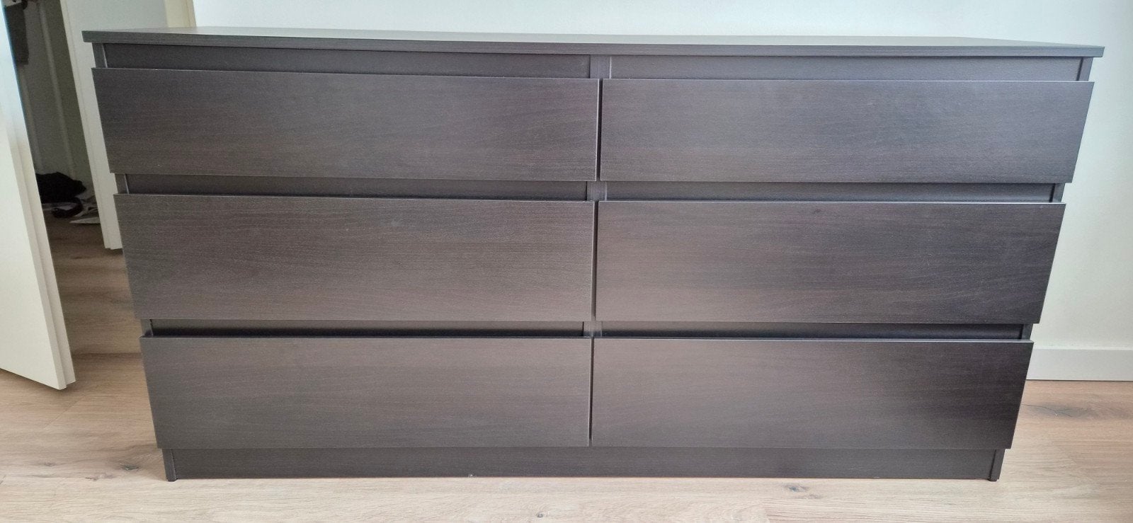 Ikea Kullen ladekast, zwart-bruin, 6 lades, Huis en Inrichting, Kasten | Ladekasten, Ophalen, Gebruikt, 100 tot 150 cm, 5 laden of meer