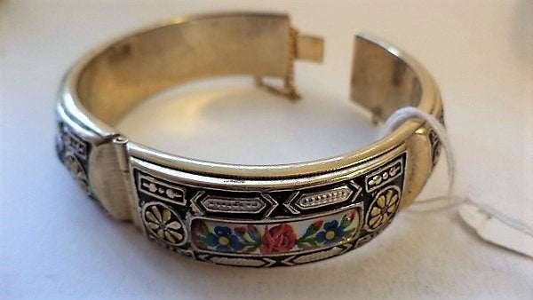 Prachtige Vintage Spaanse Damascene Armband (7880-608), Ophalen, Nieuw, Goud