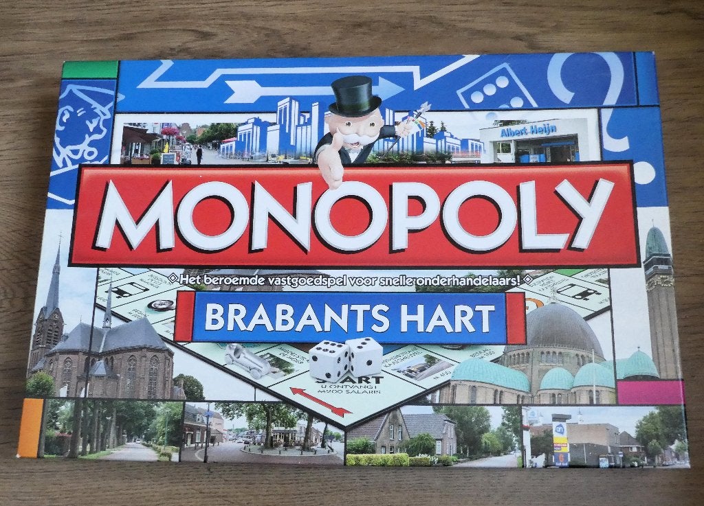 Monopoly Brabants Hart Tilburg Waalwijk limited editon zgan., Een of twee spelers, Ophalen of Verzenden, Zo goed als nieuw