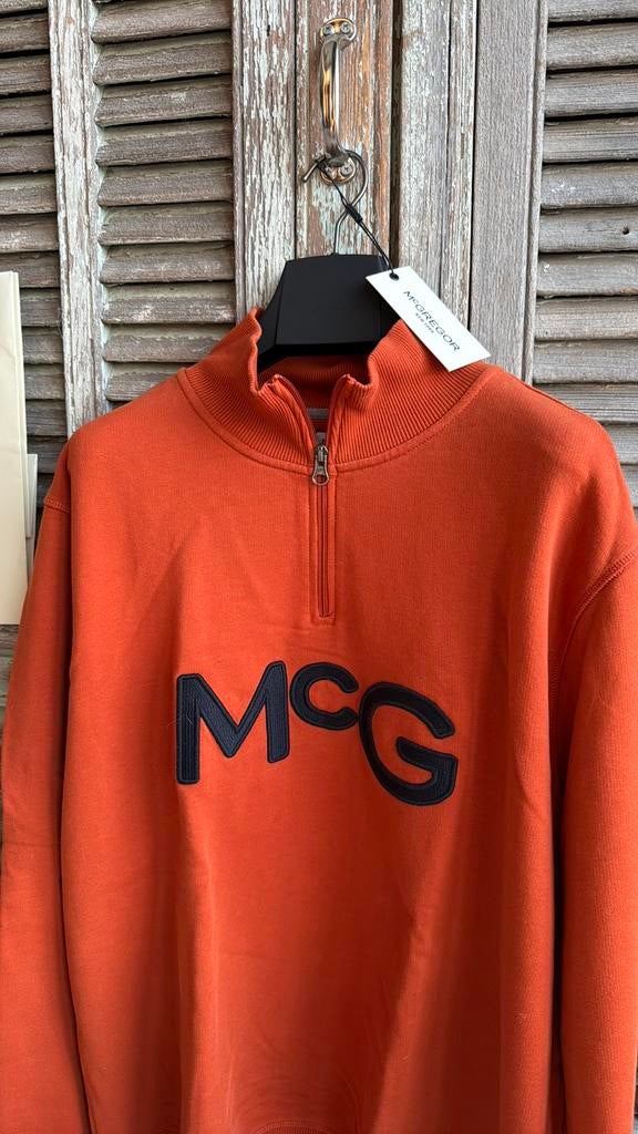Prachtige quarter zip trui van McGREGOR size XL, McGregor, Maat 56/58 (XL), Oranje, Ophalen of Verzenden