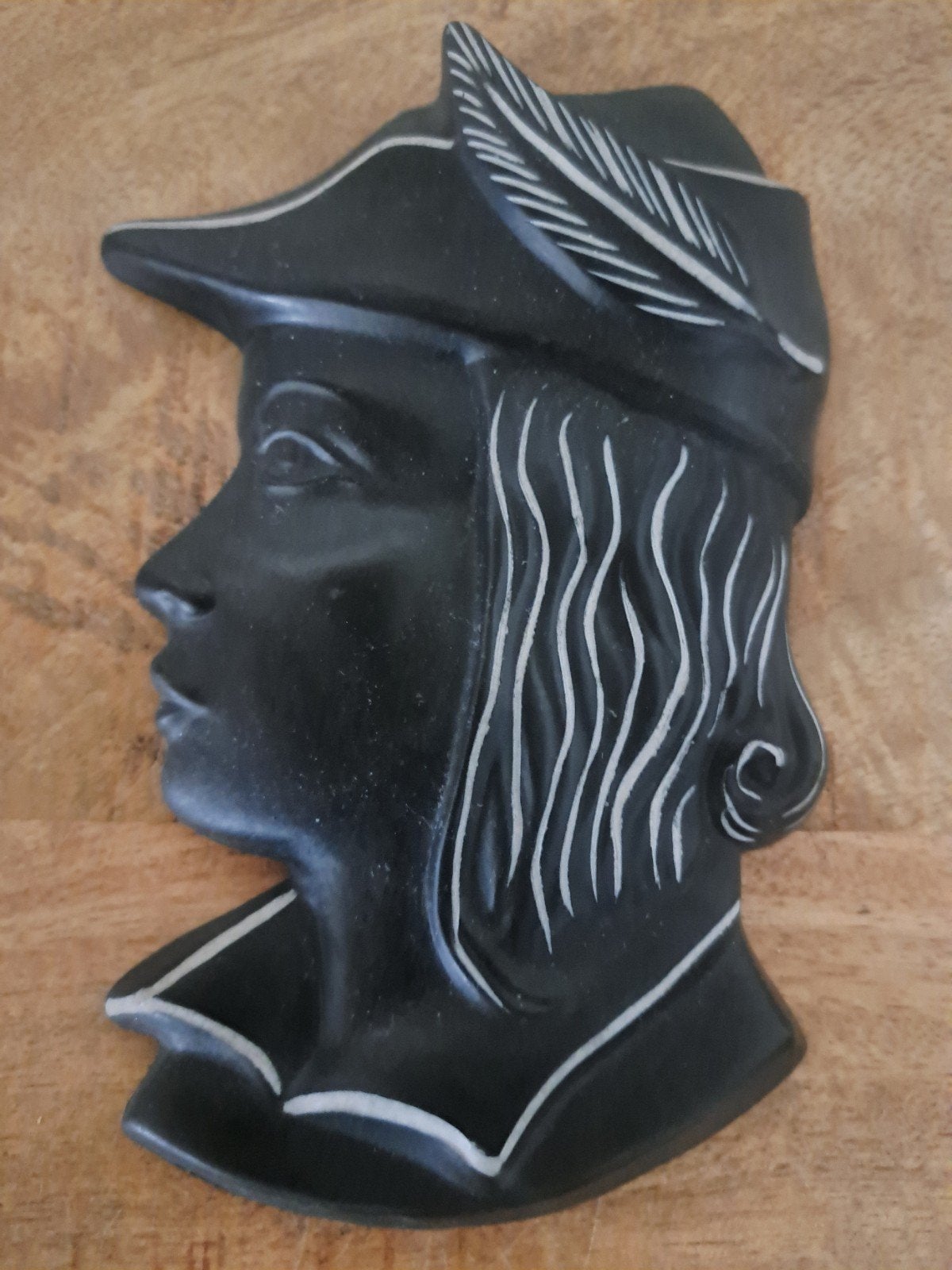 retro vintage wandplaquette kroon aardewerk, Verzamelen, Ophalen of Verzenden, Huis en Inrichting