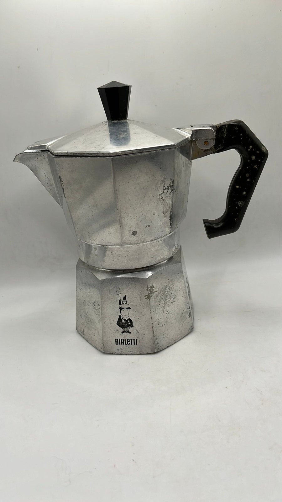 Klassieke Bialetti Moka Express van aluminium., Ophalen of Verzenden, Gebruikt
