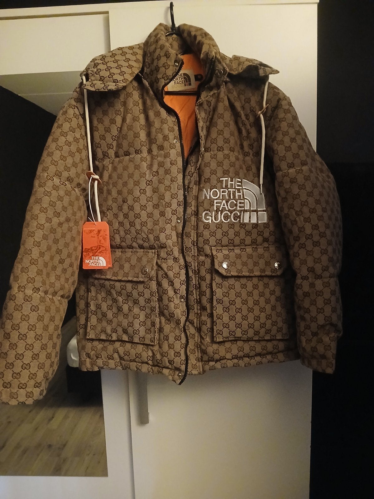 The North Face x Gucci winterjas - Nieuw, Maat 52/54 (L), Bruin, Nieuw, Ophalen of Verzenden