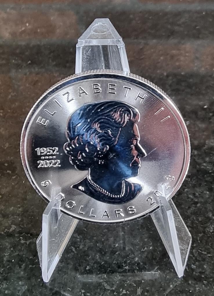 Tube Maple Leaf 25 x 1 oz .9999 zilveren munten., Ophalen of Verzenden, Zilver