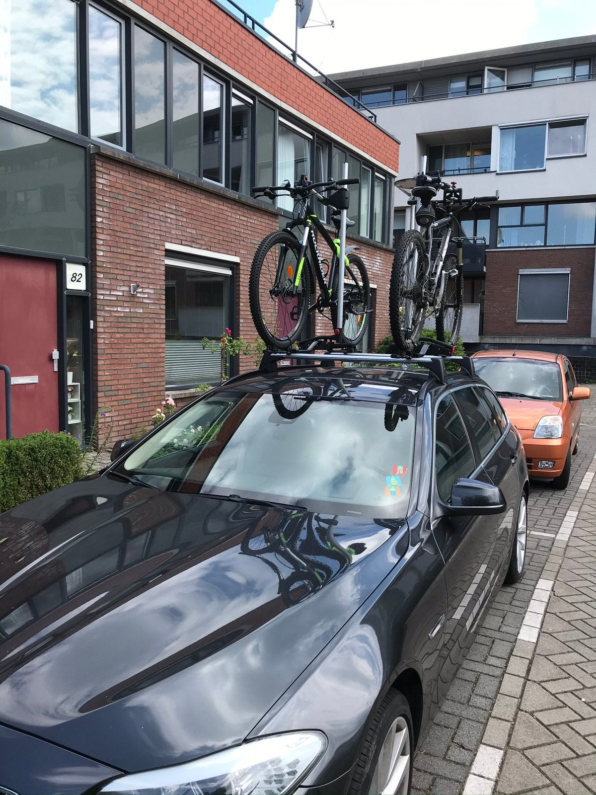 Dak fietsendrager met hefboom, Ophalen, Gebruikt