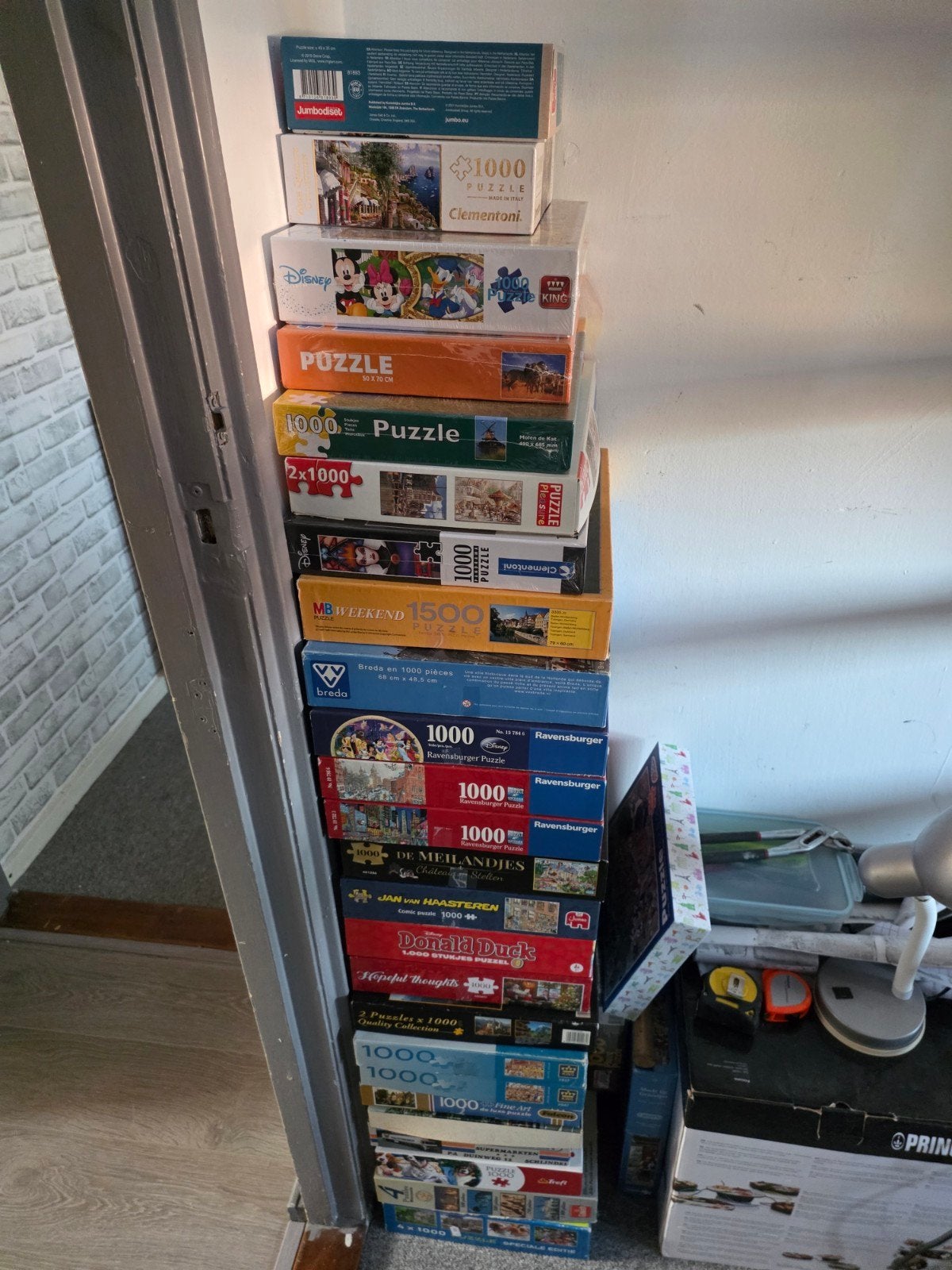 zoldervonds 26 puzzels zie foto's, Ophalen, 500 t/m 1500 stukjes, Zo goed als nieuw