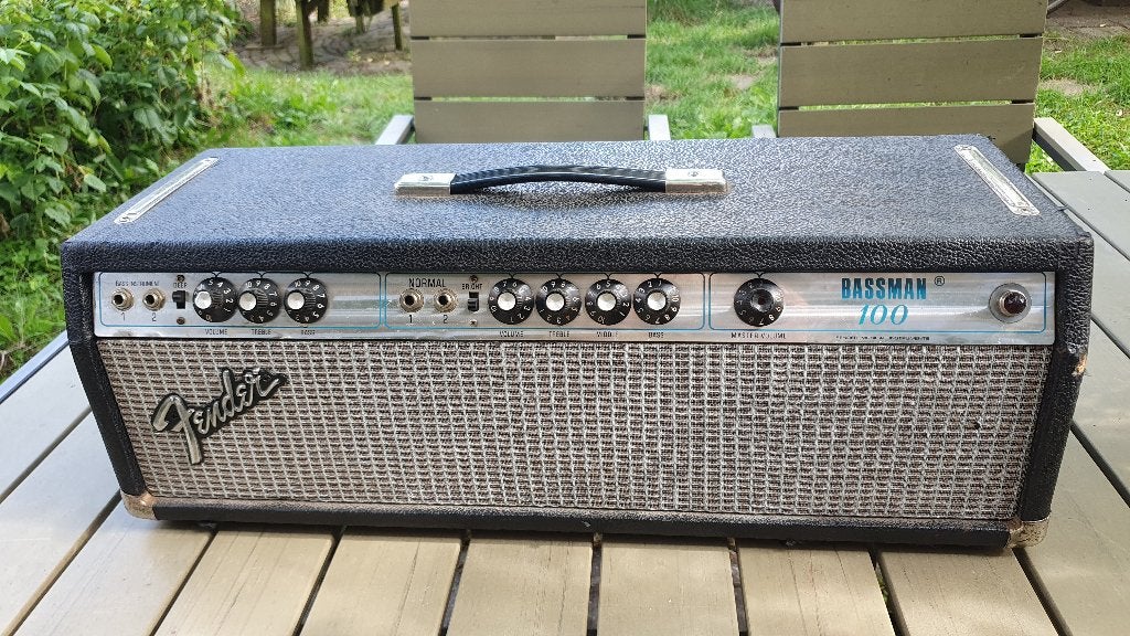 Fender Bassman 100 top Silverface, Muziek en Instrumenten, Ophalen, Gebruikt, 100 watt of meer