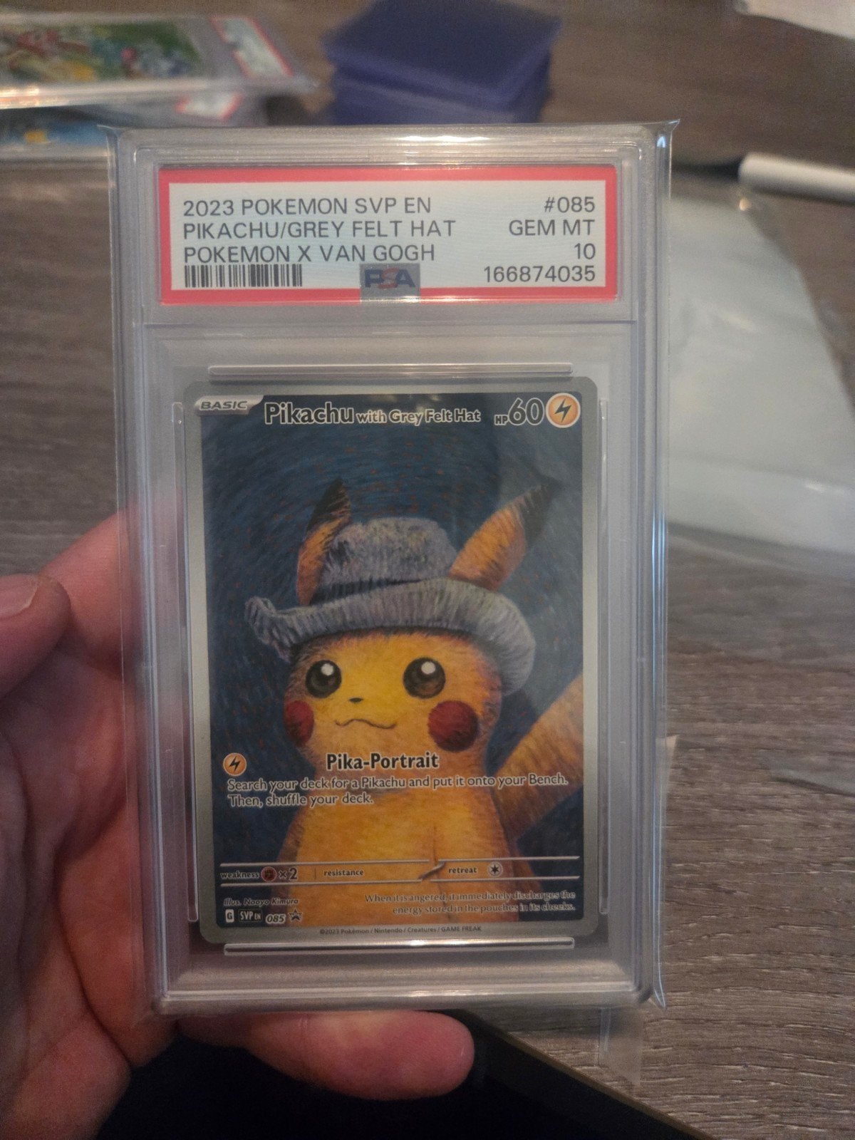 Foto 3 van pikachu grey felt hat psa 10