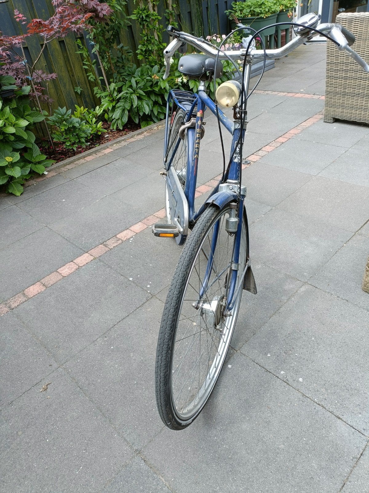 Vintage fiets donker blauw Sparta (30+ jaar ), Fietsen en Brommers, Ophalen