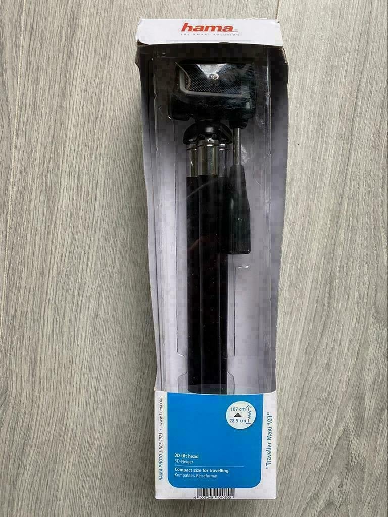 Hama Traveller 107 Maxi - Statief nieuw in doos, Ophalen of Verzenden, Nieuw, Driepoot, Met balhoofd