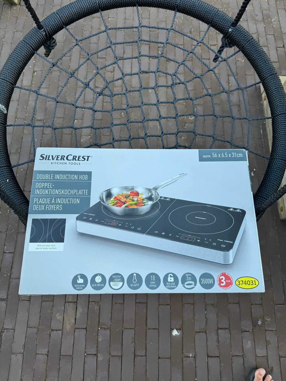 SilverCrest Dubbele Inductiekookplaat, Ophalen, 3 kookzones of minder, Zo goed als nieuw, Inductie
