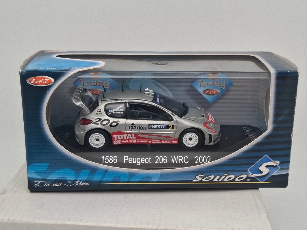 Peugeot 206 - WRC 2002 - Solido 1/43, Verzenden, Zo goed als nieuw, Auto, Solido