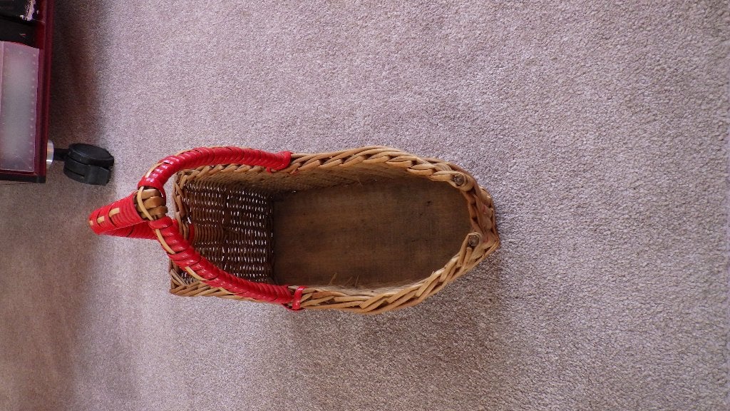 oud retro mandje voor wijnfles, Ophalen of Verzenden, Huis en Inrichting