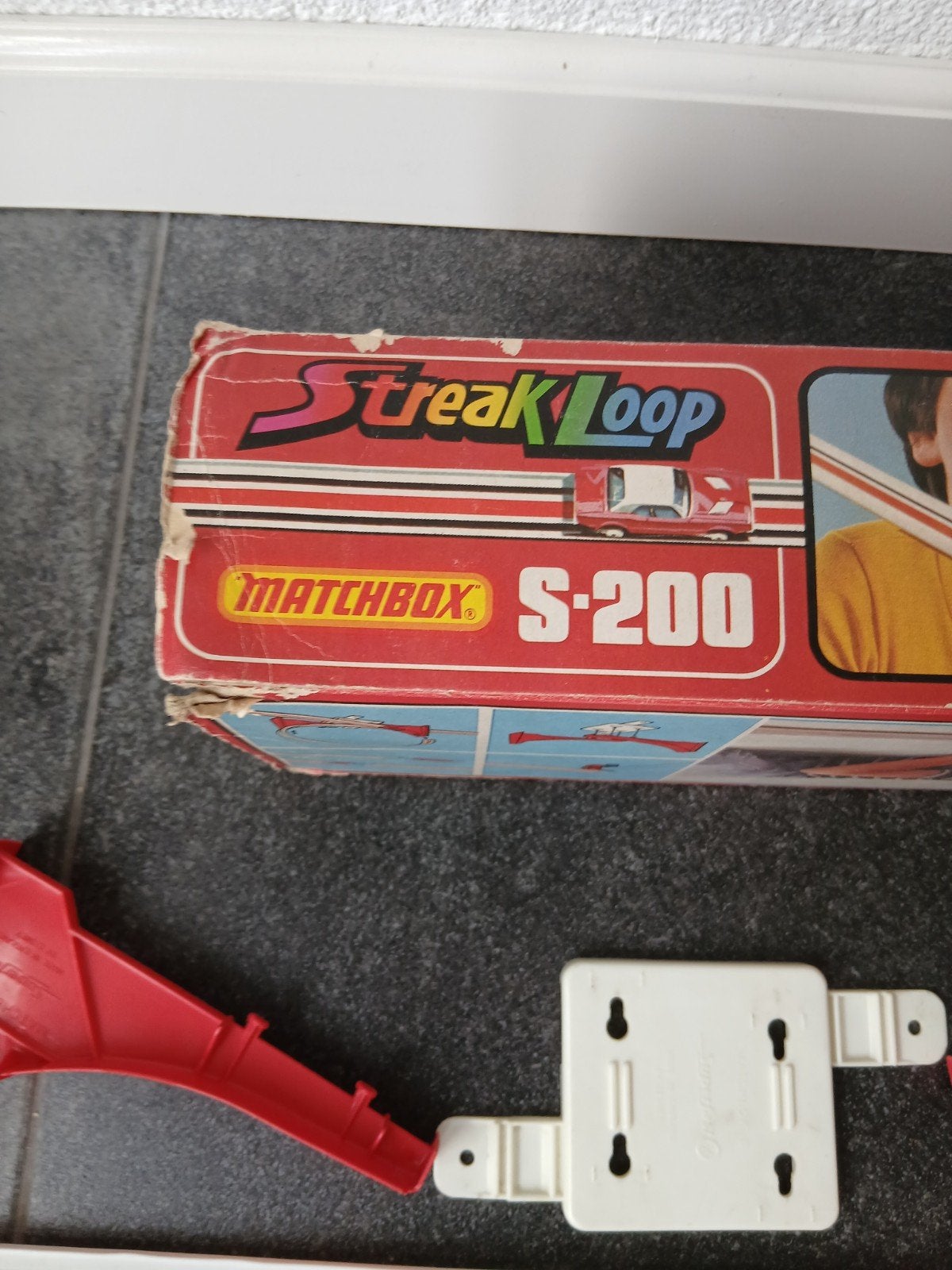 Vintage Matchbox Streak Loop S-200 Racebaan met Looping, Gebruikt, Met looping, Elektrisch, Ophalen