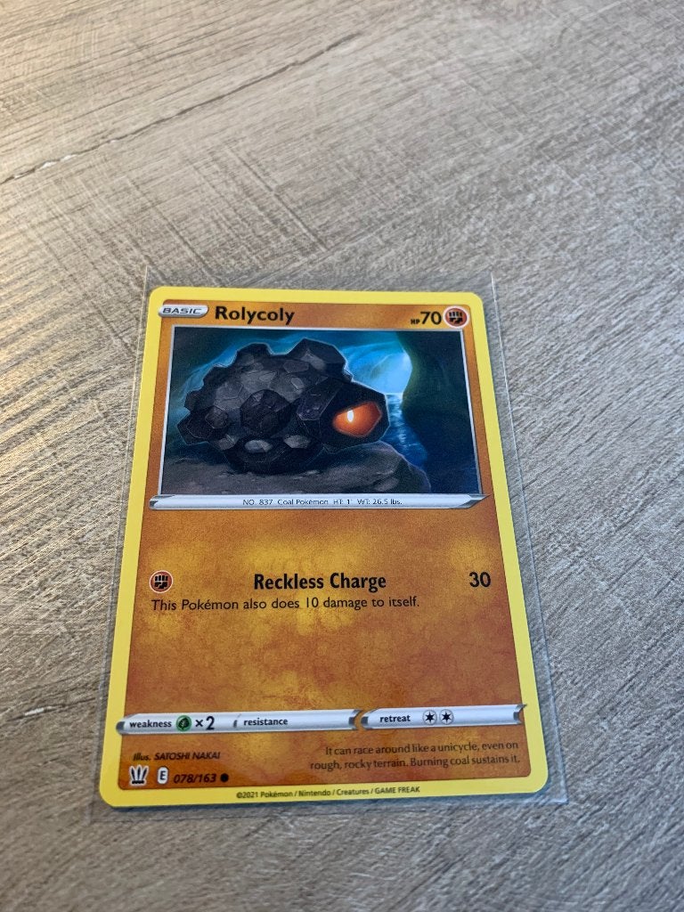Rolycoly 078/163 Battle Styles - Pokémon Kaart, Ophalen of Verzenden, Nieuw, Losse kaart