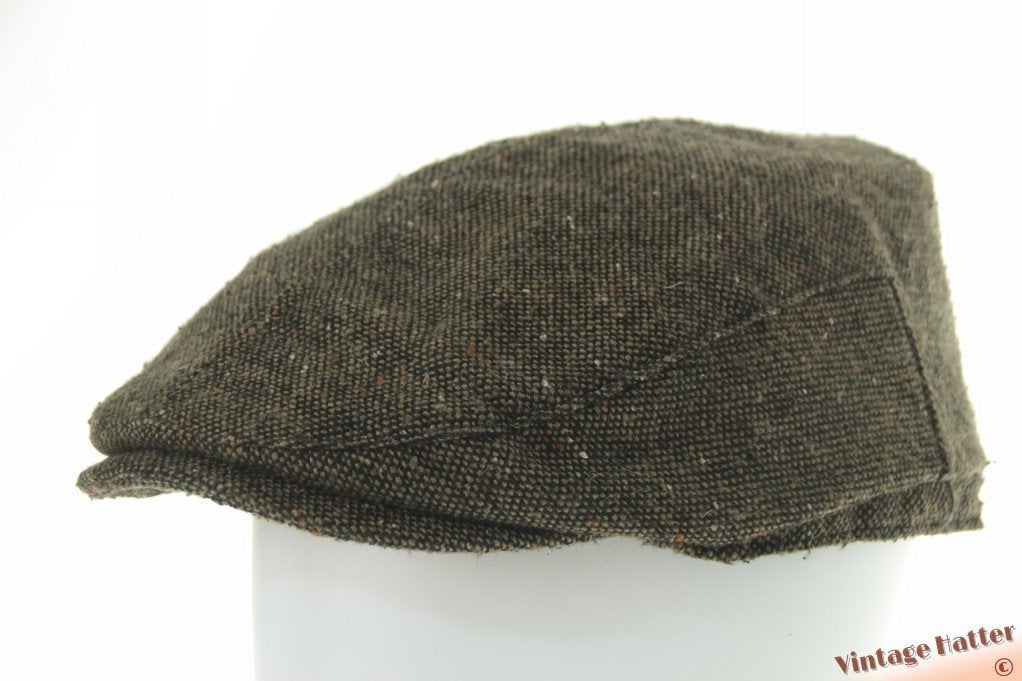 vintage Platte pet TCM grijsbruin met oorwarmer 58, TCM, Ophalen of Verzenden, 58 of 59 cm (L, 7¼ of ⅜ inch), Pet