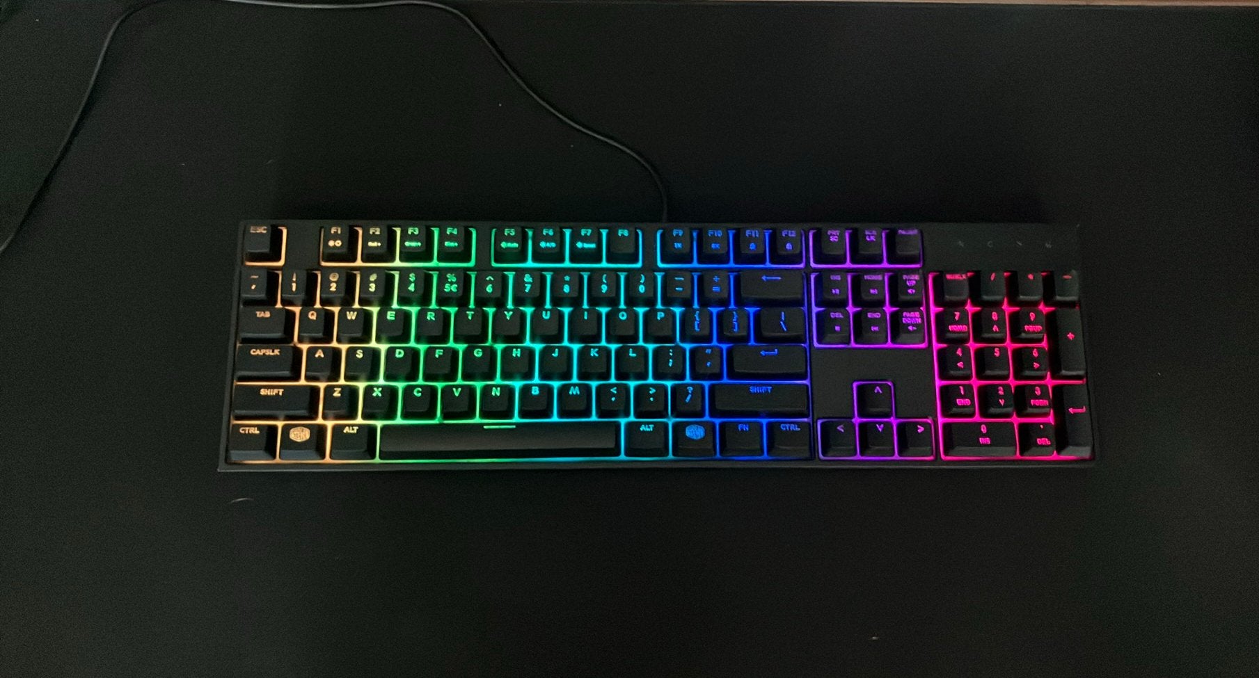 Coolermaster masterkeys lite combo RGB - toetsenbord, Ophalen of Verzenden, Gebruikt, Ergonomisch