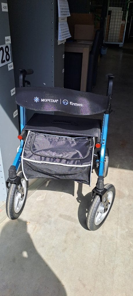 Moretti opvouwbare rollator blauw - 4 luchtbanden, Diversen, Rollators, Ophalen, Opvouwbaar, Nieuw