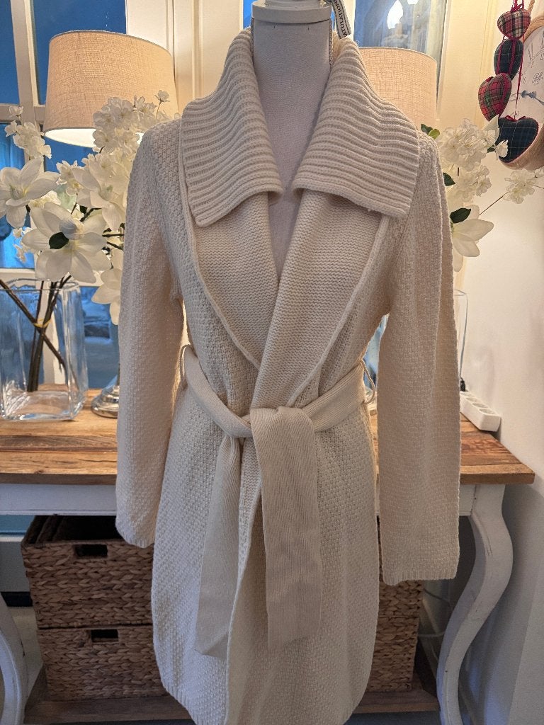 Prachtig, lang Ecru vest/jas Marc O'Polo,M/38-40, wol/alpaca, Verzenden, Nieuw, Maat 38/40 (M), Beige