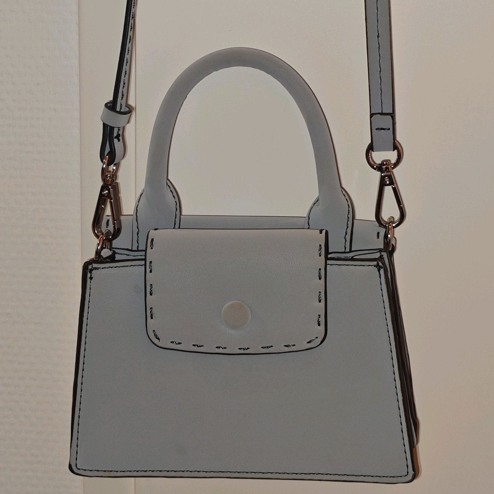 Zara Mini Handtas - Lichtblauw met afneembare schouderband, Verzenden, Zo goed als nieuw, Blauw, Handtas