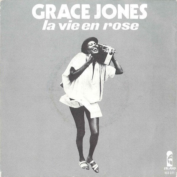 Pop Single (1980) Grace Jones - La Vie en Rose., Gebruikt, Fotohoes, 7 inch, Ophalen of Verzenden