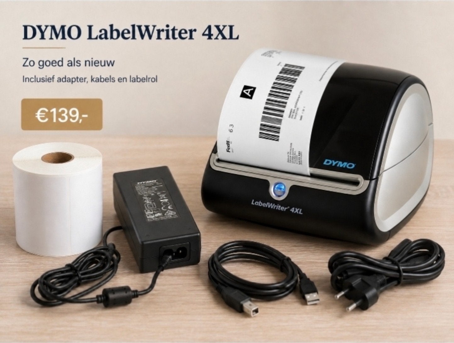 DYMO LabelWriter 4XL, Computers en Software, Ophalen of Verzenden, Zo goed als nieuw