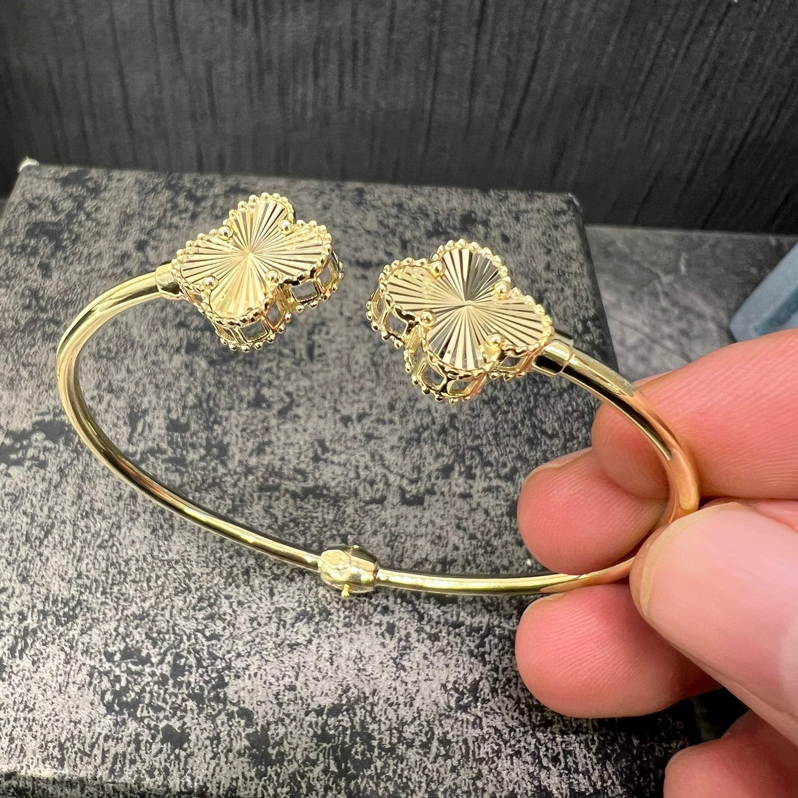 14 karaats gouden armband klavervier model, Ophalen of Verzenden, Nieuw, Goud