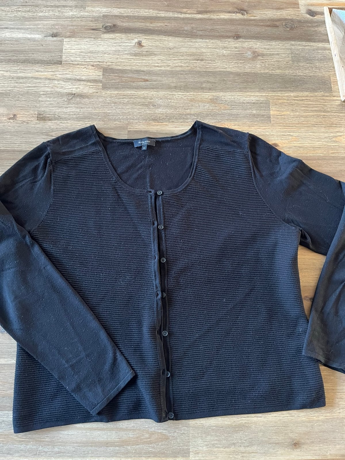 Claudia Sträter Zwart Vest met knoopjes Maat 46, Ophalen of Verzenden, Gedragen, Maat 46/48 (XL) of groter, Zwart