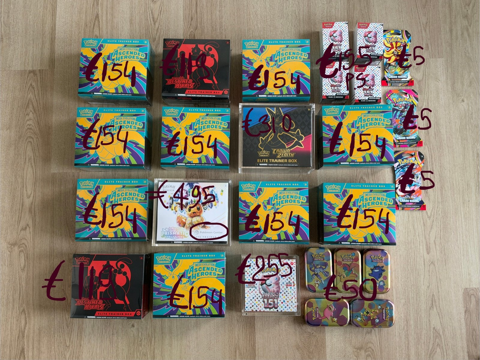 🚀 Utrecht❤️ Ascended, 151, Crown Zenith,Prismatic, Destined, Ophalen, Nieuw, Boosterbox, Foil