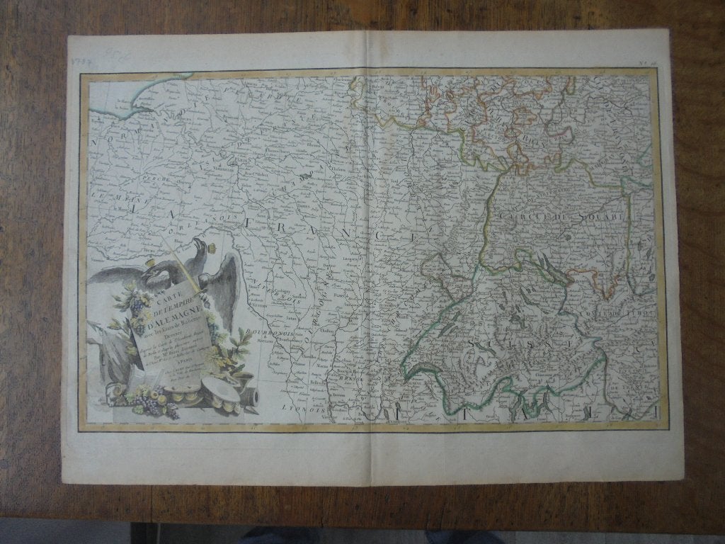 Oude landkaart Zuid westelijk deel van Duitsland ca1768, Boeken, Atlassen en Landkaarten, Gelezen, Ophalen of Verzenden, Landkaart