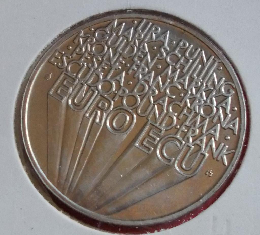 Penning - Europa 1 Euro-Ecu 1995, Postzegels en Munten, Penningen en Medailles, Overige materialen, Nederland, Ophalen of Verzenden