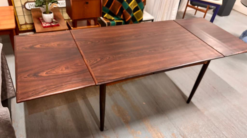 Vintage Palissander Uitschuifbare Eettafel, Ophalen, ., ., Rechthoekig