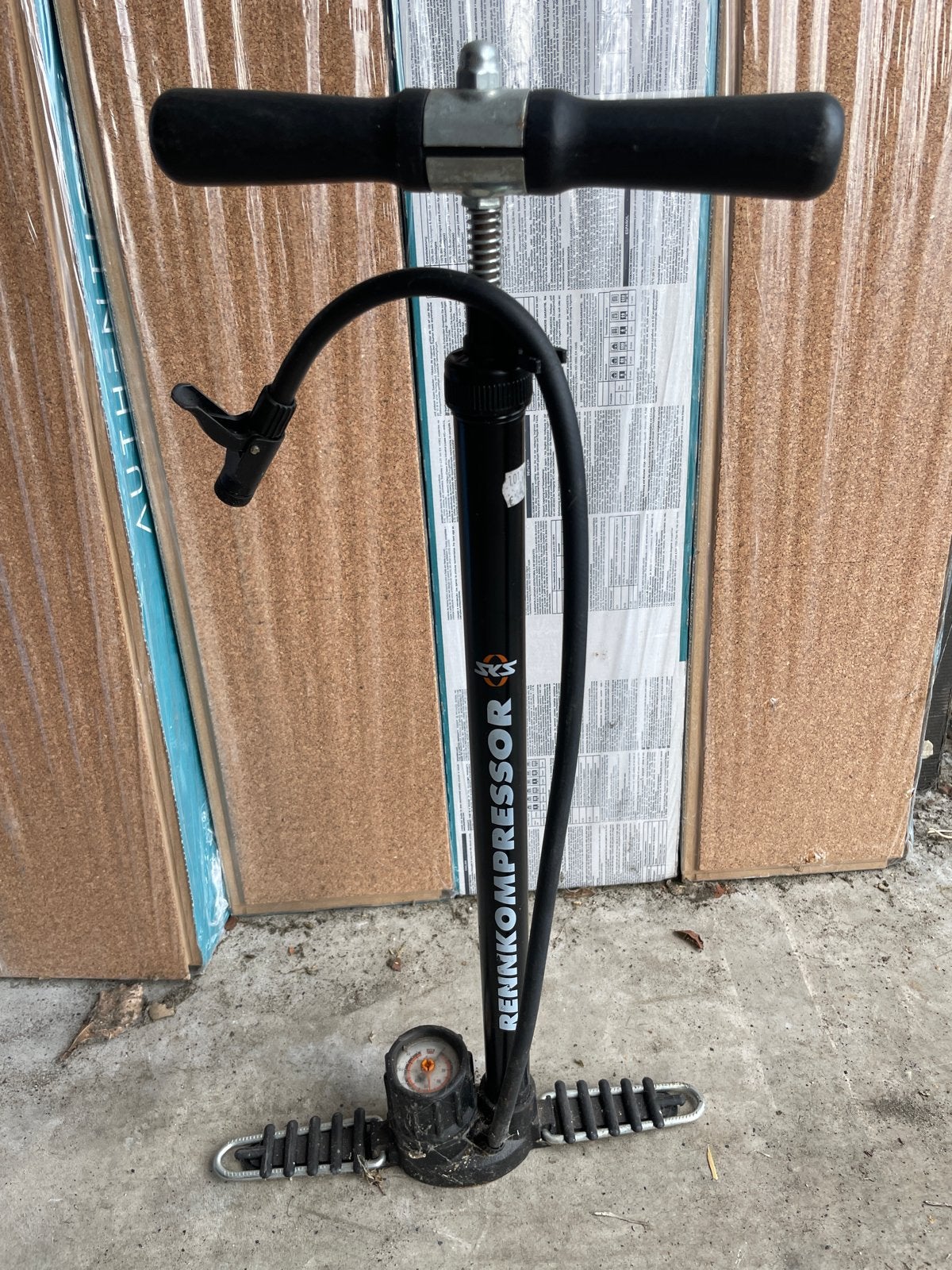 SKS Rennkompressor fietspomp met drukmeter, Ophalen of Verzenden, Drukmeter, Gebruikt