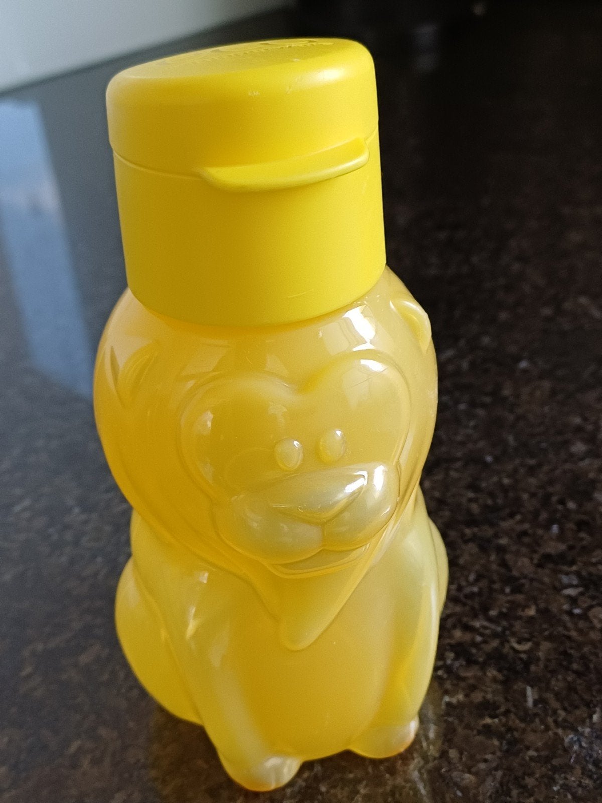Tupperware ecofles, leeuw 350 ml, Gebruikt, Geel, Beker of Kan, Ophalen of Verzenden