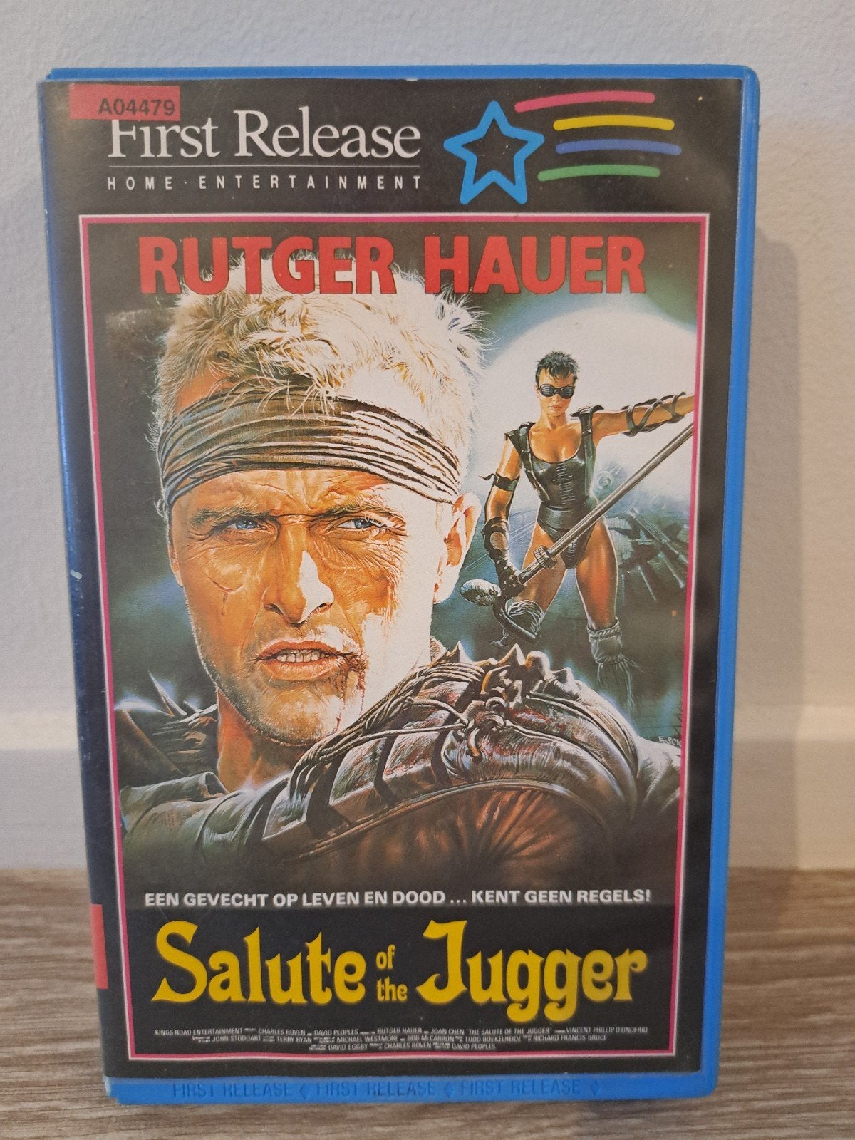 VHS Ex-rental Rutger Hauer - Salute of the Jugger (1989), Cd's en Dvd's, VHS | Film, Ophalen