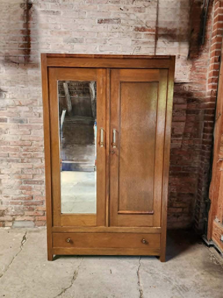 Retro vintage Kledingkast, Huis en Inrichting, Kasten | Kledingkasten, Ophalen, Gebruikt, Met deur(en), 50 tot 100 cm