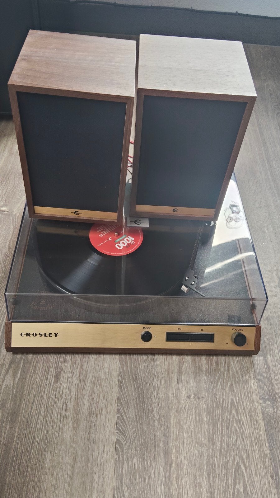 Crosley Platenspeler Tripel Karmeliet Editie met Speakers, Ophalen, Zo goed als nieuw, Platenspeler, Overige merken