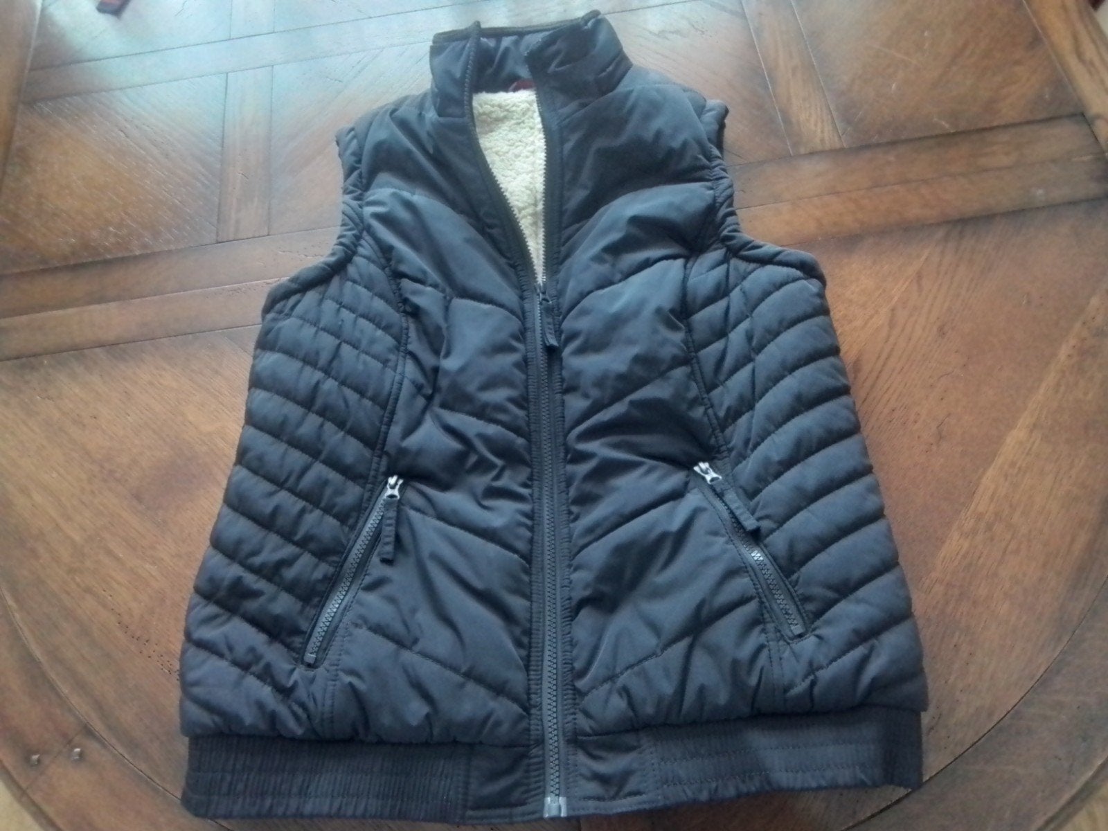 Tom Tailor Denim bodywarmer met teddy voering. Maat L, Kleding | Dames, Zwart, Maat 42/44 (L), Ophalen of Verzenden, Zo goed als nieuw