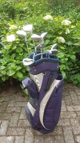 Complete golfset met golftas en golfclubs, Ophalen, Gebruikt, Set, Overige merken