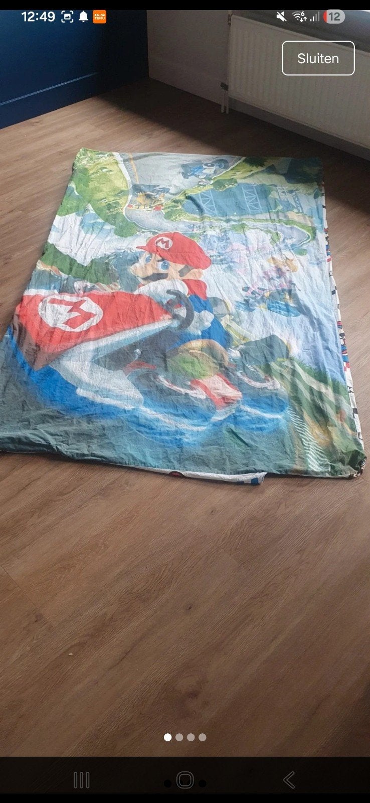 Mario Kart dekbedovertrek - Goede staat, Gebruikt, Meerkleurig, Ophalen of Verzenden, Jongetje