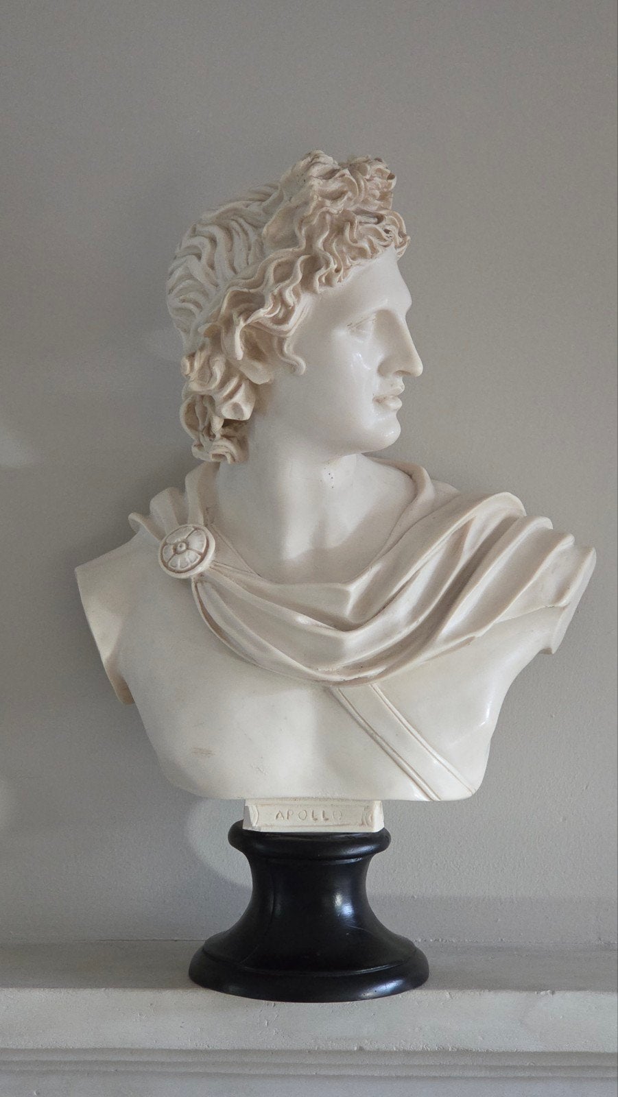 Apollo buste met zwarte sokkel..., Ophalen of Verzenden