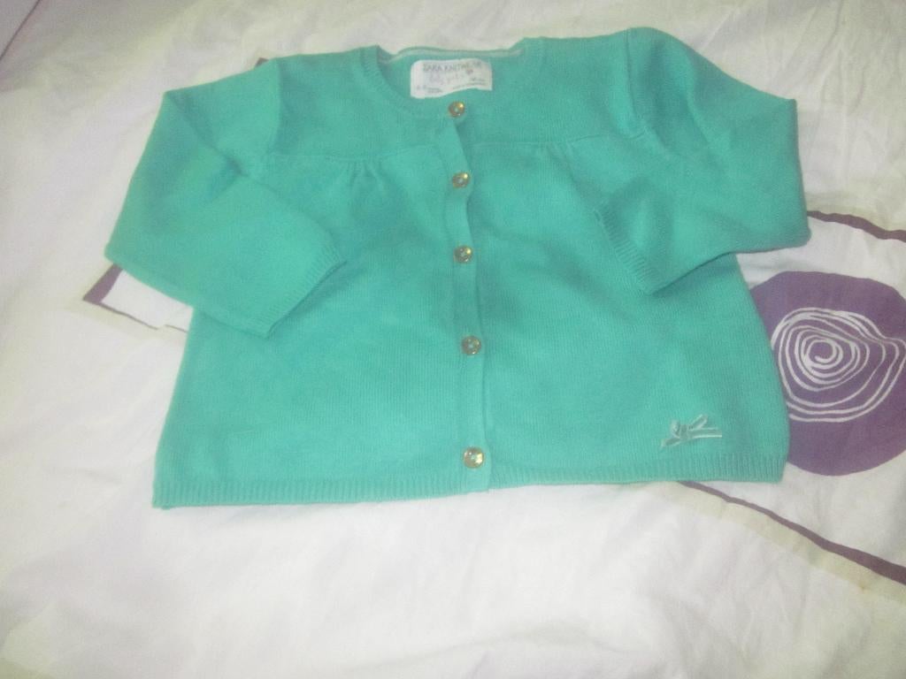 Nieuw zeegroen vestje Zara maat 74, Kinderen en Baby's, Babykleding | Maat 74, Truitje of Vestje, Nieuw, Ophalen of Verzenden