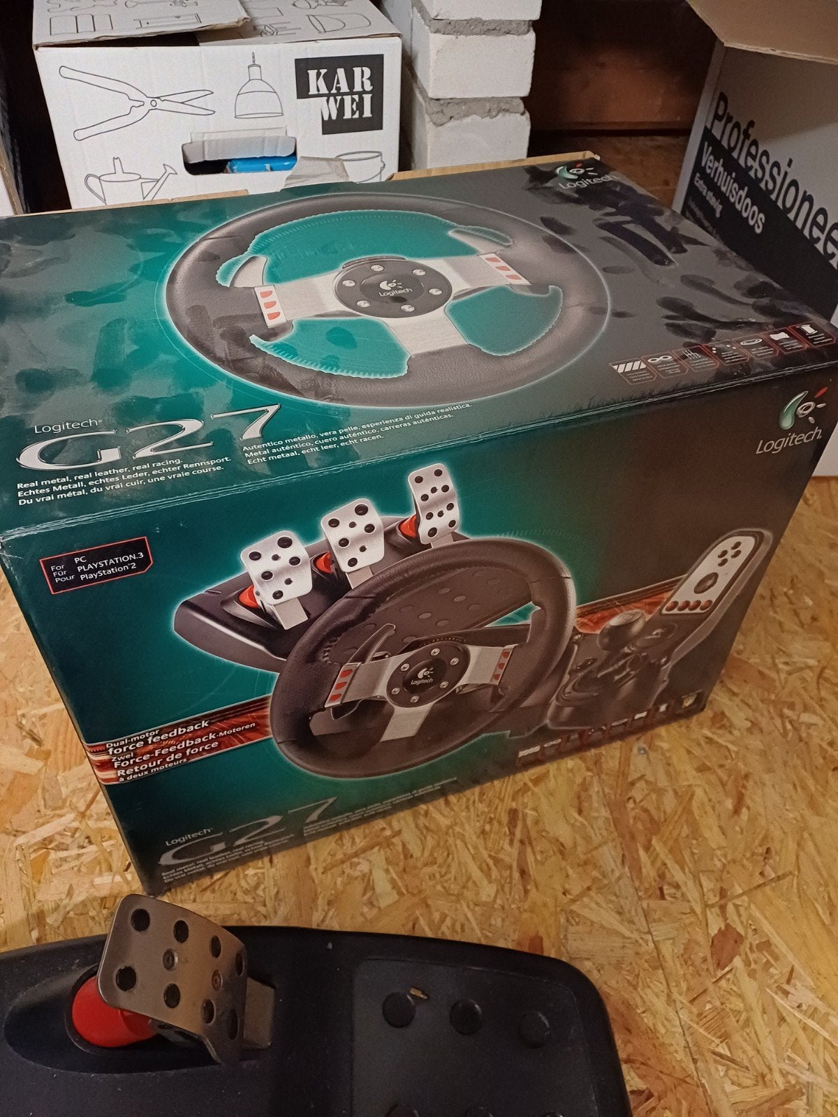 Logitech G7 Racestuur met stifter en pedalen, Ophalen of Verzenden, Zo goed als nieuw, Stuur of Pedalen, PlayStation 3