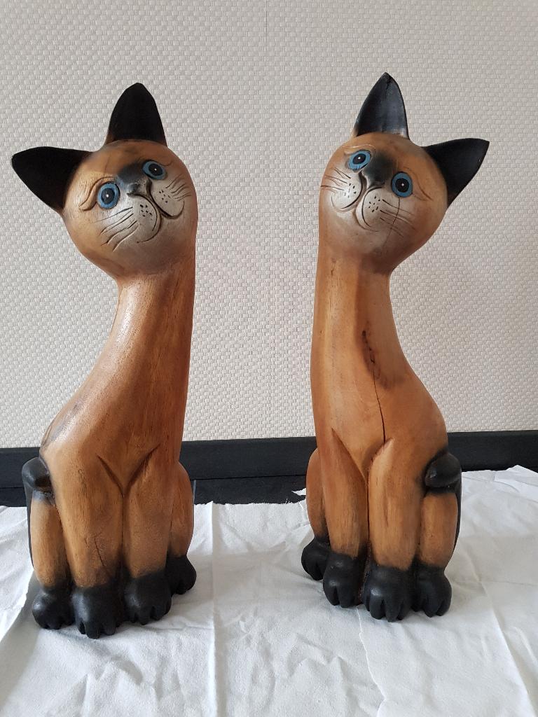 Katten (hout), Huis en Inrichting, Woonaccessoires | Overige, Ophalen, Hout, Gebruikt, Overige stijlen