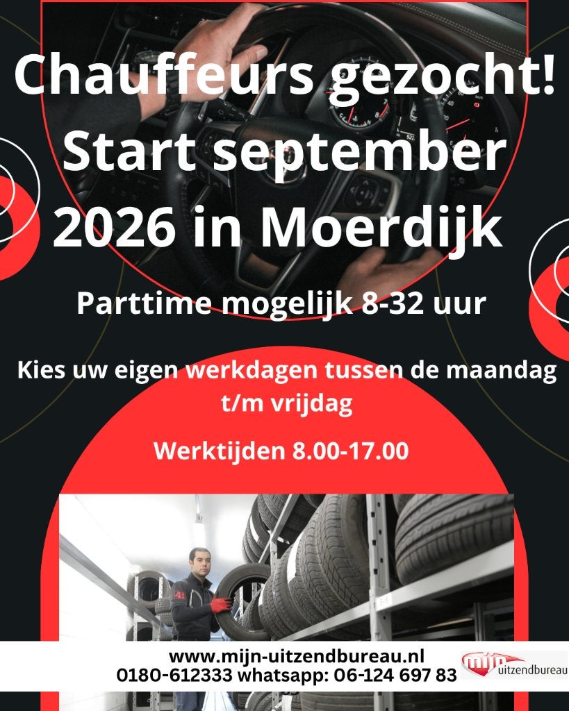 Chauffeurs gezocht!, 25 - 32 uur, Geschikt als bijbaan, Freelance of Uitzendbasis, Vanaf 3 jaar