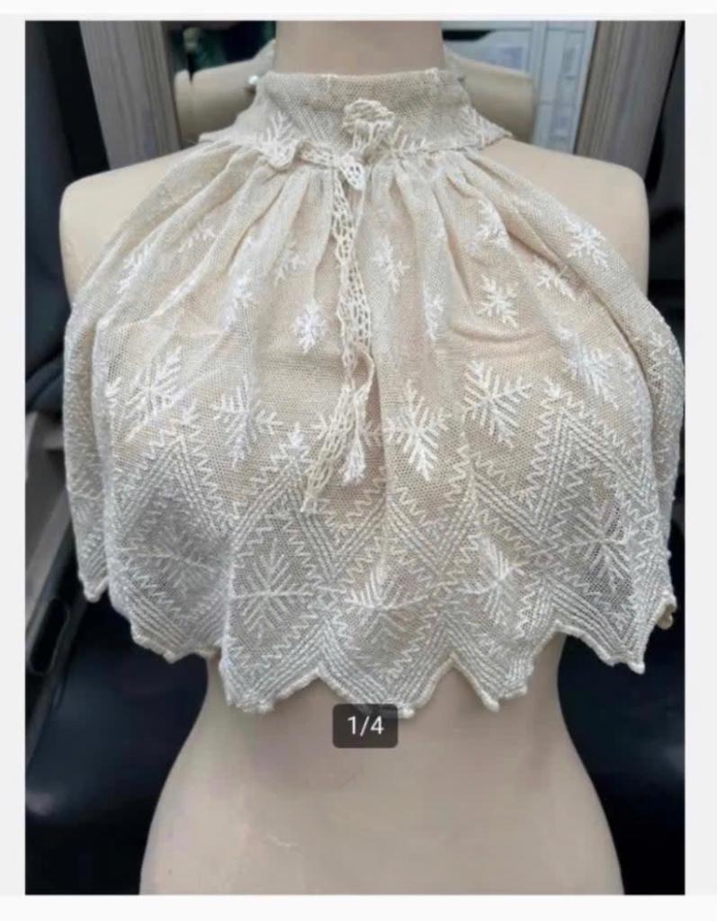 Antieke Kanten Jabot bijzonder mooi, 36 cm, Ophalen of Verzenden, Dames