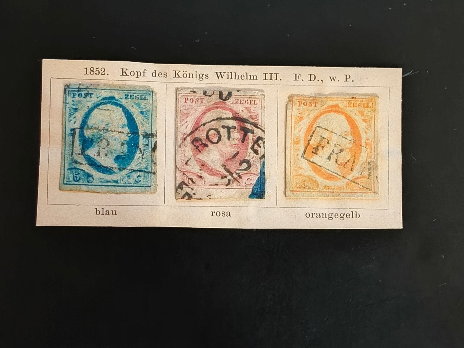 Willem III 1852, NVPH 1-3, Ophalen of Verzenden